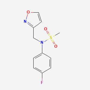 N-(4-fluorophenyl)-N-(3-isoxazolylmethyl)methanesulfonamide