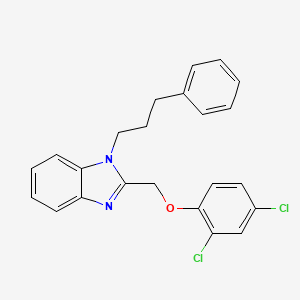 molecular formula C23H20Cl2N2O B5116363 2-[(2,4-dichlorophenoxy)methyl]-1-(3-phenylpropyl)-1H-benzimidazole 