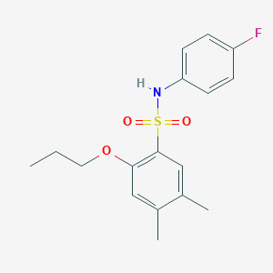 N-(4-fluorophenyl)-4,5-dimethyl-2-propoxybenzene-1-sulfonamide