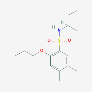 molecular formula C15H25NO3S B511642 [(4,5-Dimethyl-2-propoxyphenyl)sulfonyl](methylpropyl)amine CAS No. 950230-36-1