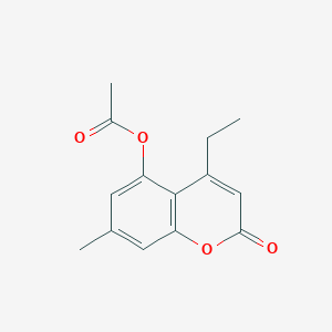 molecular formula C14H14O4 B5116435 4-ethyl-7-methyl-2-oxo-2H-chromen-5-yl acetate 