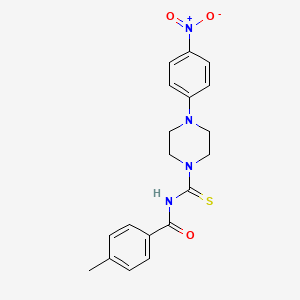 4-methyl-N-{[4-(4-nitrophenyl)-1-piperazinyl]carbonothioyl}benzamide