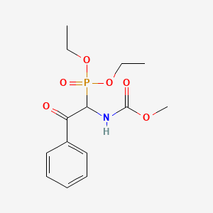 molecular formula C14H20NO6P B5116460 diethyl {1-[(methoxycarbonyl)amino]-2-oxo-2-phenylethyl}phosphonate 