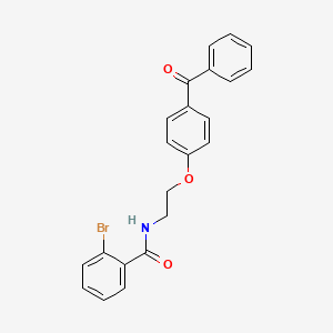 molecular formula C22H18BrNO3 B5116508 N-[2-(4-benzoylphenoxy)ethyl]-2-bromobenzamide 