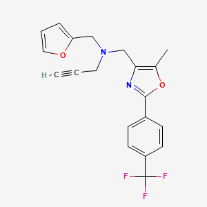 molecular formula C20H17F3N2O2 B5116513 (2-furylmethyl)({5-methyl-2-[4-(trifluoromethyl)phenyl]-1,3-oxazol-4-yl}methyl)2-propyn-1-ylamine 
