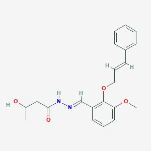 molecular formula C21H24N2O4 B5116521 3-hydroxy-N'-{3-methoxy-2-[(3-phenyl-2-propen-1-yl)oxy]benzylidene}butanohydrazide 