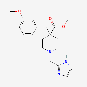 ethyl 1-(1H-imidazol-2-ylmethyl)-4-(3-methoxybenzyl)-4-piperidinecarboxylate