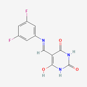 molecular formula C11H7F2N3O3 B5116544 5-{[(3,5-difluorophenyl)amino]methylene}-2,4,6(1H,3H,5H)-pyrimidinetrione 