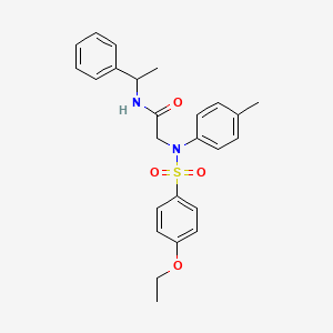 molecular formula C25H28N2O4S B5116559 N~2~-[(4-ethoxyphenyl)sulfonyl]-N~2~-(4-methylphenyl)-N~1~-(1-phenylethyl)glycinamide 