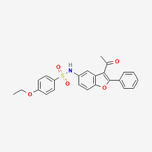 molecular formula C24H21NO5S B5116566 N-(3-acetyl-2-phenyl-1-benzofuran-5-yl)-4-ethoxybenzenesulfonamide 