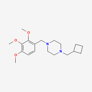 molecular formula C19H30N2O3 B5116570 1-(cyclobutylmethyl)-4-(2,3,4-trimethoxybenzyl)piperazine trifluoroacetate 