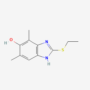 2-(ethylthio)-5,7-dimethyl-1H-benzimidazol-6-ol