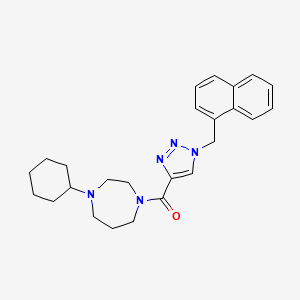 molecular formula C25H31N5O B5116629 1-cyclohexyl-4-{[1-(1-naphthylmethyl)-1H-1,2,3-triazol-4-yl]carbonyl}-1,4-diazepane 