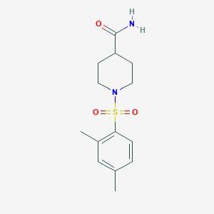 molecular formula C14H20N2O3S B511664 1-(2,4-Dimethylphenyl)sulfonylpiperidine-4-carboxamide CAS No. 923167-07-1