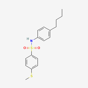 molecular formula C17H21NO2S2 B5116640 N-(4-butylphenyl)-4-(methylthio)benzenesulfonamide 