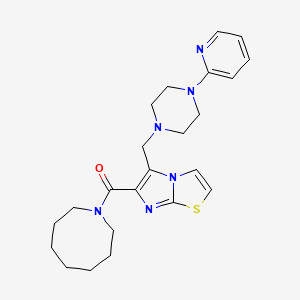 molecular formula C23H30N6OS B5116651 6-(1-azocanylcarbonyl)-5-{[4-(2-pyridinyl)-1-piperazinyl]methyl}imidazo[2,1-b][1,3]thiazole 