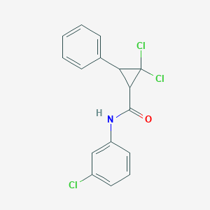 2,2-dichloro-N-(3-chlorophenyl)-3-phenylcyclopropanecarboxamide