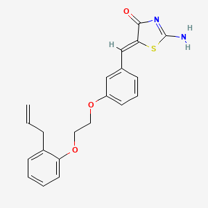 molecular formula C21H20N2O3S B5116676 5-{3-[2-(2-allylphenoxy)ethoxy]benzylidene}-2-imino-1,3-thiazolidin-4-one 