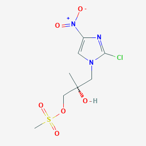 molecular formula C8H12ClN3O6S B051167 (betaR)-2-Chloro-beta-hydroxy-beta-methyl-4-nitro-1H-imidazole-1-propanol 1-Methanesulfonate CAS No. 681490-92-6