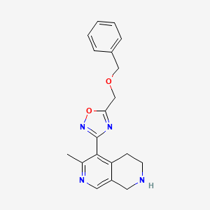molecular formula C19H20N4O2 B5116705 5-{5-[(benzyloxy)methyl]-1,2,4-oxadiazol-3-yl}-6-methyl-1,2,3,4-tetrahydro-2,7-naphthyridine trifluoroacetate 