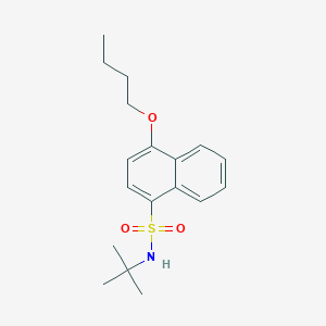 molecular formula C18H25NO3S B511671 4-butoxy-N-tert-butylnaphthalene-1-sulfonamide CAS No. 1011635-26-9