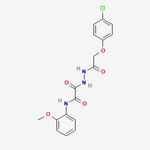 molecular formula C17H16ClN3O5 B5116716 2-{2-[(4-chlorophenoxy)acetyl]hydrazino}-N-(2-methoxyphenyl)-2-oxoacetamide 