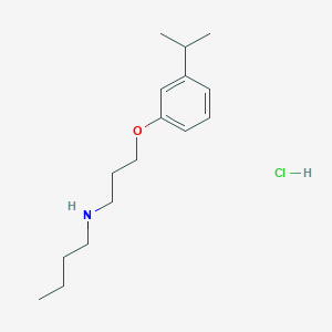molecular formula C16H28ClNO B5116737 N-[3-(3-isopropylphenoxy)propyl]-1-butanamine hydrochloride 