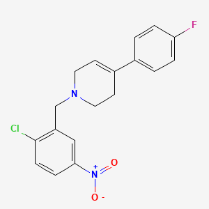 molecular formula C18H16ClFN2O2 B5116764 1-(2-chloro-5-nitrobenzyl)-4-(4-fluorophenyl)-1,2,3,6-tetrahydropyridine 
