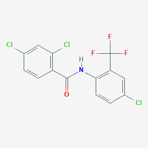 molecular formula C14H7Cl3F3NO B5116769 2,4-dichloro-N-[4-chloro-2-(trifluoromethyl)phenyl]benzamide 
