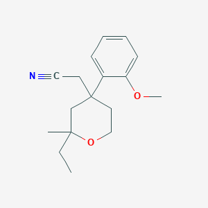 [2-ethyl-4-(2-methoxyphenyl)-2-methyltetrahydro-2H-pyran-4-yl]acetonitrile