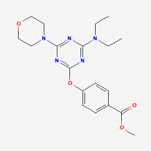 molecular formula C19H25N5O4 B5116786 methyl 4-{[4-(diethylamino)-6-(4-morpholinyl)-1,3,5-triazin-2-yl]oxy}benzoate 