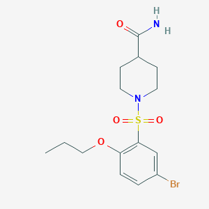 1-(5-Bromo-2-propoxybenzenesulfonyl)piperidine-4-carboxamide
