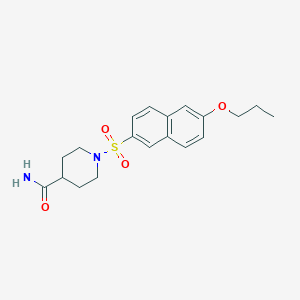 1-[(6-Propoxynaphthalen-2-yl)sulfonyl]piperidine-4-carboxamide