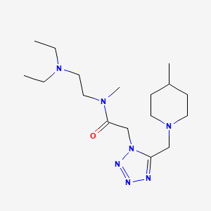 N-[2-(diethylamino)ethyl]-N-methyl-2-{5-[(4-methyl-1-piperidinyl)methyl]-1H-tetrazol-1-yl}acetamide