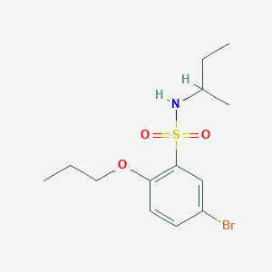 molecular formula C13H20BrNO3S B511683 [(5-Bromo-2-propoxyphenyl)sulfonyl](methylpropyl)amine CAS No. 1007645-29-5