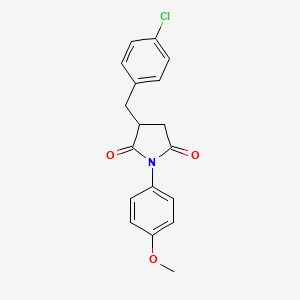 molecular formula C18H16ClNO3 B5116833 3-(4-chlorobenzyl)-1-(4-methoxyphenyl)-2,5-pyrrolidinedione CAS No. 5564-35-2