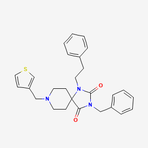 3-benzyl-1-(2-phenylethyl)-8-(3-thienylmethyl)-1,3,8-triazaspiro[4.5]decane-2,4-dione