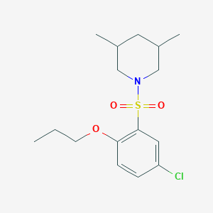 1-[(5-Chloro-2-propoxyphenyl)sulfonyl]-3,5-dimethylpiperidine