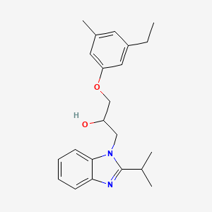 molecular formula C22H28N2O2 B5116877 1-(3-ethyl-5-methylphenoxy)-3-(2-isopropyl-1H-benzimidazol-1-yl)-2-propanol 