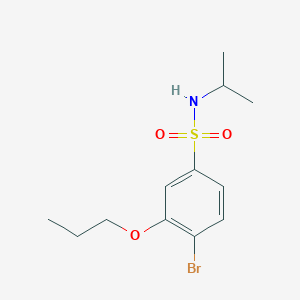molecular formula C12H18BrNO3S B511690 [(4-Bromo-3-propoxyphenyl)sulfonyl](methylethyl)amine CAS No. 914619-47-9
