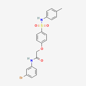 molecular formula C21H19BrN2O4S B5116908 N-(3-bromophenyl)-2-(4-{[(4-methylphenyl)amino]sulfonyl}phenoxy)acetamide 