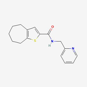 N-(2-pyridinylmethyl)-5,6,7,8-tetrahydro-4H-cyclohepta[b]thiophene-2-carboxamide