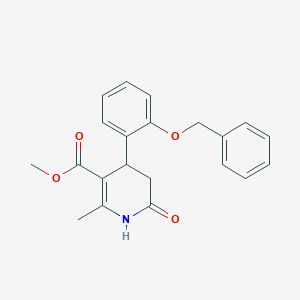molecular formula C21H21NO4 B5116953 methyl 4-[2-(benzyloxy)phenyl]-2-methyl-6-oxo-1,4,5,6-tetrahydro-3-pyridinecarboxylate 