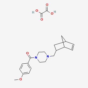 1-(bicyclo[2.2.1]hept-5-en-2-ylmethyl)-4-(4-methoxybenzoyl)piperazine oxalate