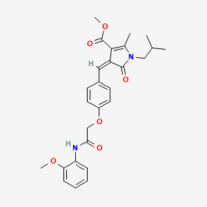 molecular formula C27H30N2O6 B5116976 methyl 1-isobutyl-4-(4-{2-[(2-methoxyphenyl)amino]-2-oxoethoxy}benzylidene)-2-methyl-5-oxo-4,5-dihydro-1H-pyrrole-3-carboxylate 