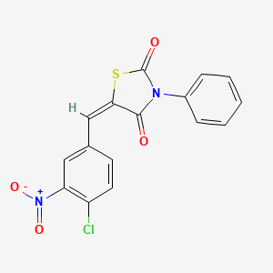 molecular formula C16H9ClN2O4S B5116993 5-(4-chloro-3-nitrobenzylidene)-3-phenyl-1,3-thiazolidine-2,4-dione 