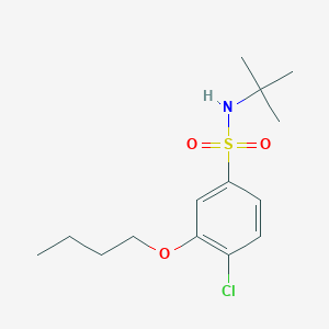 molecular formula C14H22ClNO3S B511702 (Tert-butyl)[(3-butoxy-4-chlorophenyl)sulfonyl]amine CAS No. 914236-22-9