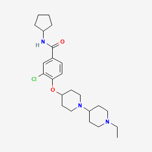 molecular formula C24H36ClN3O2 B5117025 3-chloro-N-cyclopentyl-4-[(1'-ethyl-1,4'-bipiperidin-4-yl)oxy]benzamide 
