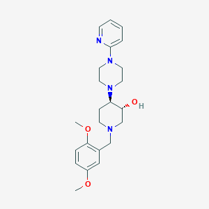 (3R*,4R*)-1-(2,5-dimethoxybenzyl)-4-[4-(2-pyridinyl)-1-piperazinyl]-3-piperidinol