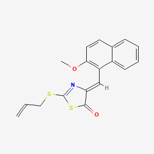 molecular formula C18H15NO2S2 B5117027 2-(allylthio)-4-[(2-methoxy-1-naphthyl)methylene]-1,3-thiazol-5(4H)-one 